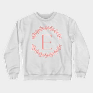 Pink Monogram- Letter E Crewneck Sweatshirt